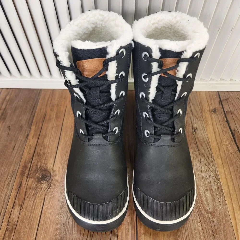 Keen Elsa Boot WP Waterproof Insulated Winter Boots Womens Size 9 Black 1013971